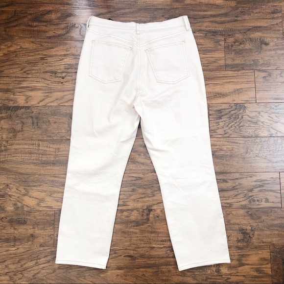 3x1 • Claudia jeans slim cropped high waist straight leg Pale Stone beige ecru - Picture 13 of 15